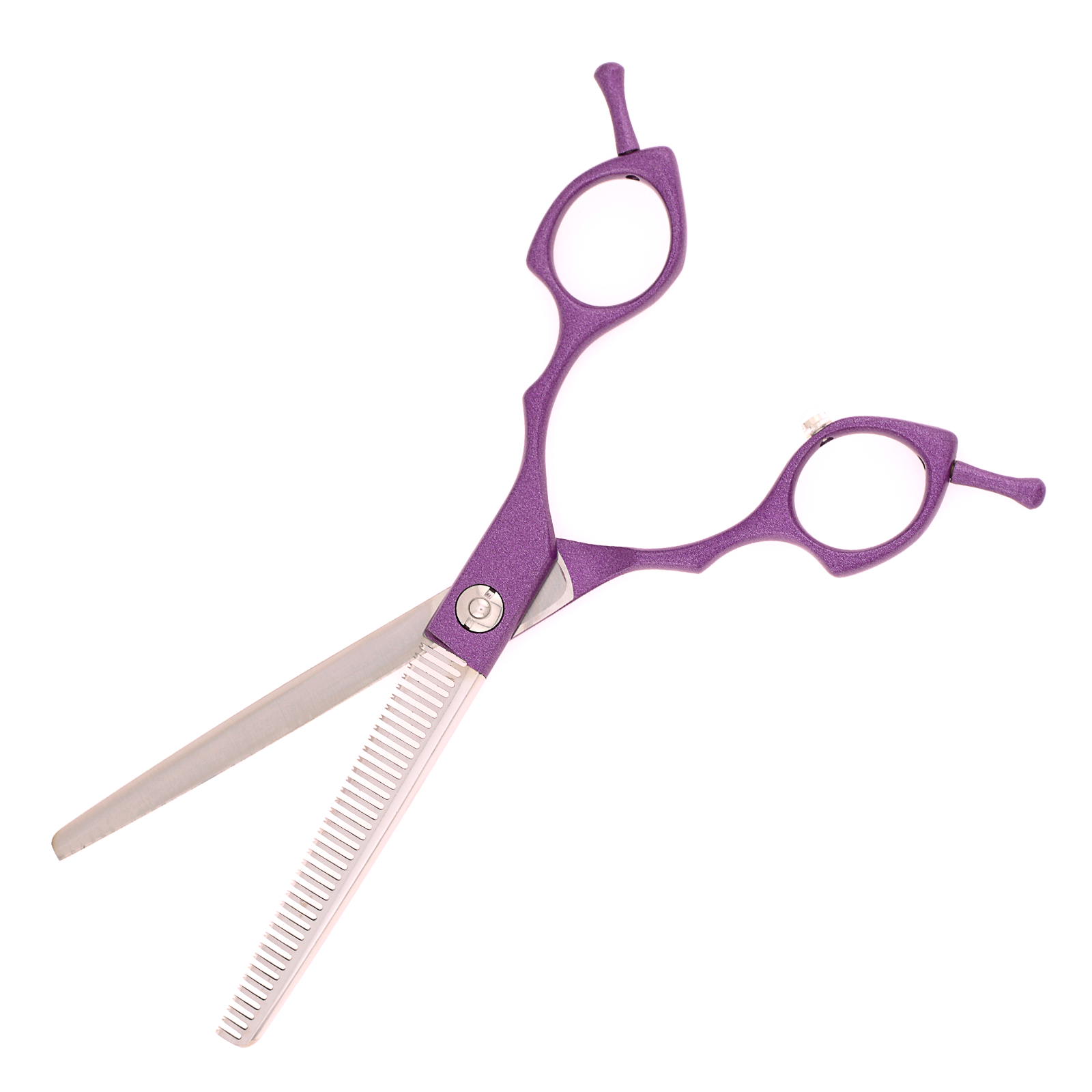 Titan Shears - Thinning Purple Aluminum 440C Convex RH STR 6.5" image 2